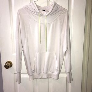 White Cowl Neck Sweatshirt